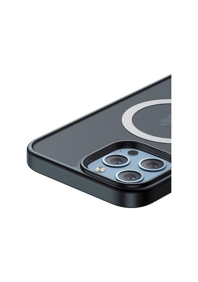 Mcdodo Apple Uyumlu iPhone 14 Plus Uyumlu Mat Siyah Magsafe Kılıf Pc-3101