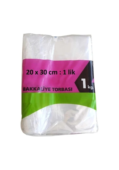 Bakkaliye Naylon Pe Torba 1'kg Lık 20x30 Cm 1 Paket Takriben 360 Adet