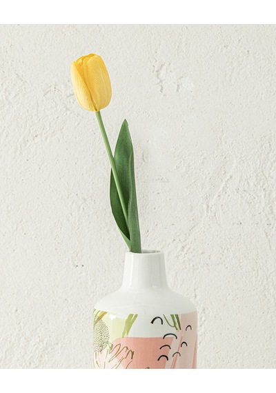 English Home Tulip Garden Tek Dal Yapay Çiçek Sarı