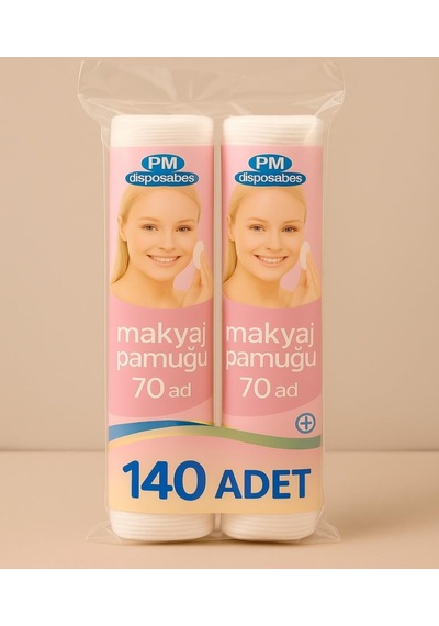 Nistabolje 2 Paket 140 Adet Makyaj Temizleme Pamuğu Pedi Pamuk