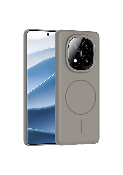 Xiaomi Redmi Note 14 Pro 4g Kılıf İnce Magsafe Kamera Yükseltili Yumuşak Silikon Ata Pro Tech Gri