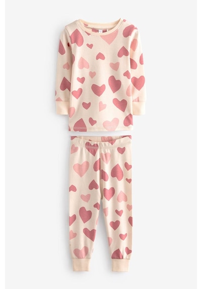 Kız Çocuk Yeni Sezon %100 Pamuk Penye Somon Tonlu Kalp Baskılı Paça Lastikli Pijama Takımı Kalp Çok Renkli Kız Çocuk Yeni Sezon %100 Pamuk Penye Somon Tonlu Kalp Baskılı Paça Lastikli Pijama Takımı Kalp Çok Renkli