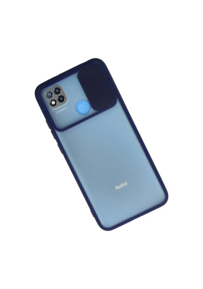 Xiaomi Redmi 9c Kılıf Palm Buzlu Kamera Sürgülü Silikon - Lacivert Düz Renkli