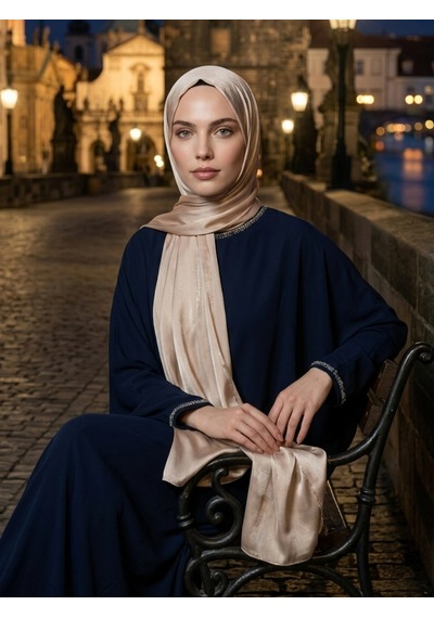 Camellia Scarfs Abiye Saten Janjan Şal Taş Işıltılı Ve Zarif