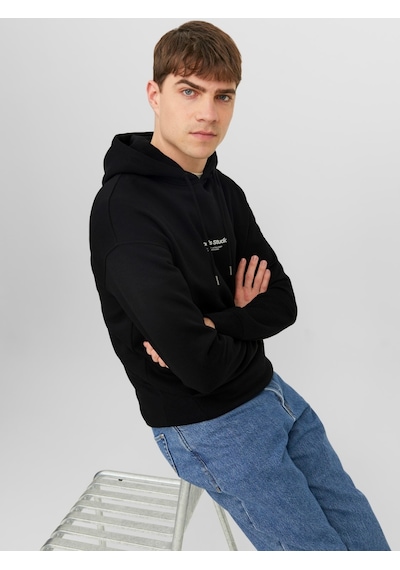Jack & jones Kapüşonlu Rahat Kesim Siyah Erkek Sweat 12241687 001