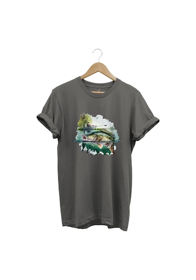 Balıkçılık Levrek Balığı Ve Teknede Olta Ile Balık Tutmak %100 Pamuk Regular Fit Gri T-shirt Gri Balıkçılık Levrek Balığı Ve Teknede Olta Ile Balık Tutmak %100 Pamuk Regular Fit Gri T-shirt Gri