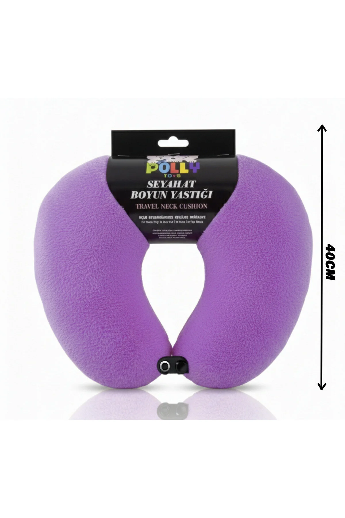 Seyahat Boyun Yastığı 40 Cm Rahat & Yumuşak Destek Yastığı Mor