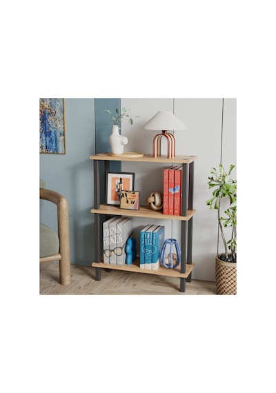 Pırada 3 Raflı Kitaplık Organizer Düzenleyici Meşe