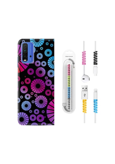 Xiaomi Redmi 9T Kılıf +Kablo Koruyucu Daireler 1751