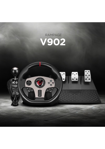 Rampage V902 Pc 3 Pedallı Oyuncu Direksiyonseti-sadece Pc Uyumlu