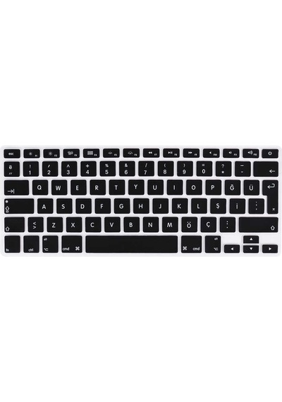 Lexroo Macbook Uyumlu Air 13' 2017 A1466 Klavye Koruyucu Silikon Ped - Siyah