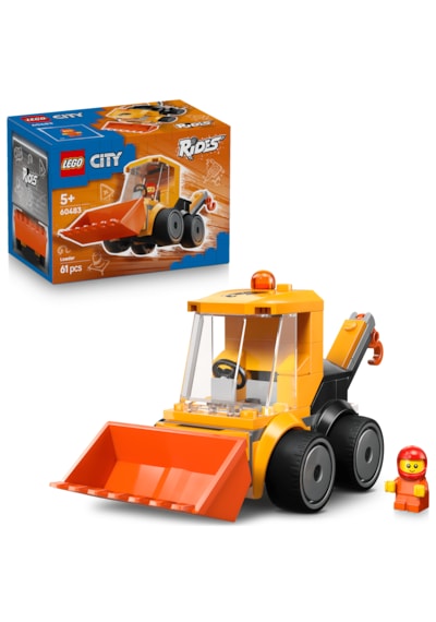 LEGO® City Araçlar – İnşaat Yükleyicisi 60483 - 5 Yaş Üzeri Çocuklar için İşçi Minifigürlü Yaratıcı Oyuncak Yapım Seti (61 Parça)