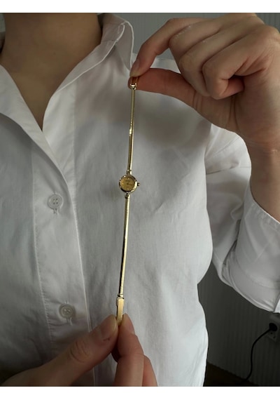 Arpaş 14 Ayar Altın Saatli Sade Bileklik 944 Gold Sarı Altın