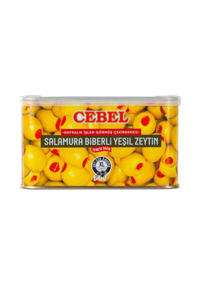 Cebel Sarı Yeşil Zeytin Biberli 600 Gr
