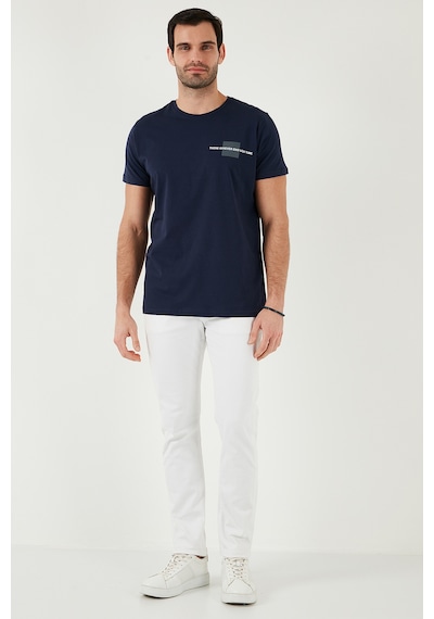 Buratti Bisiklet Yaka Pamuklu Slim Fit Erkek T Shirt 541There Lacivert