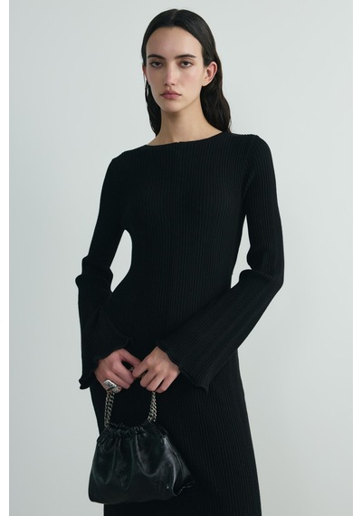 Suud Collection Siyah Giorgia Zincirli Deri Mini Çanta