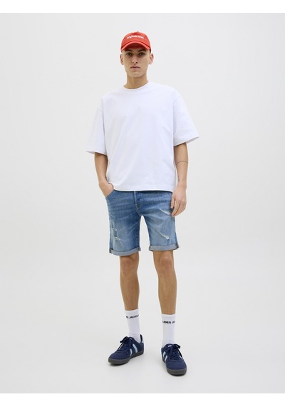 Jack & Jones Jack Jones Erkek Likralı Kot Şort 12269608 Indigo - Mavi