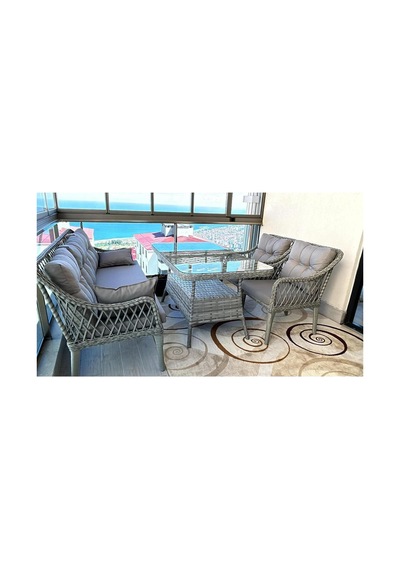 Kaş Alüminyum 3+1+1+masa Rattan Bahçe Balkon Mobilyası,rattan Gri/kumaş Gri Kaş Alüminyum 3+1+1+masa Rattan Bahçe Balkon Mobilyası,rattan Gri/kumaş Gri