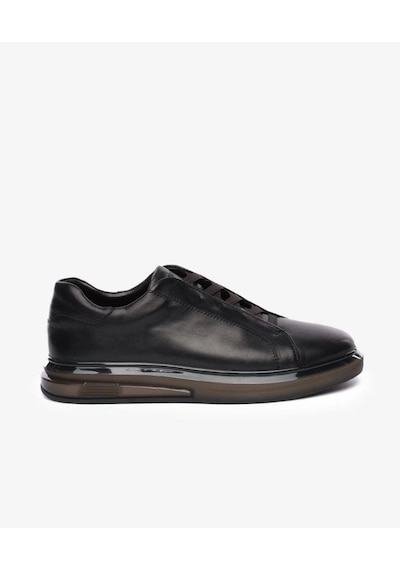 Greyder 64726 Erkek Hakiki Deri Lastikli Sneaker Ayakkabı Siyah