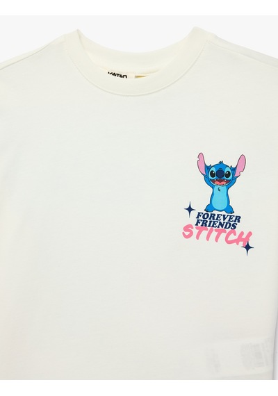 Koton Stitch Baskılı Kısa Kollu Pamuklu Bisiklet Yaka Lisanslı Tişört Ekru 6skg10325ak Ekru Koton Stitch Baskılı Kısa Kollu Pamuklu Bisiklet Yaka Lisanslı Tişört Ekru 6skg10325ak Ekru