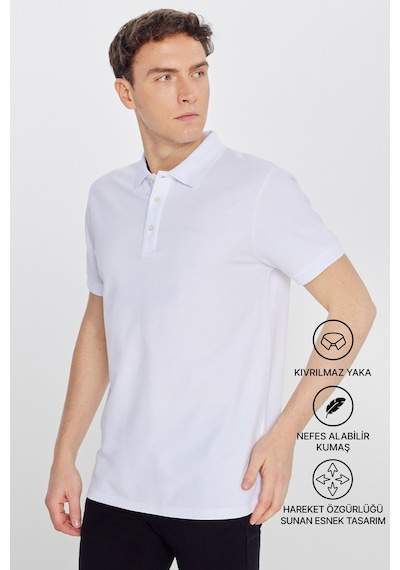 AC&Co / Altınyıldız Classics Altinyildiz Classics 4A4820200001BYZL Erkek Beyaz Slim Fit Dar Kesim Polo Yaka %100 Pamuk Tişört Beyaz AC&Co / Altınyıldız Classics Altinyildiz Classics 4A4820200001BYZL Erkek Beyaz Slim Fit Dar Kesim Polo Yaka %100 Pamuk Tişört Beyaz