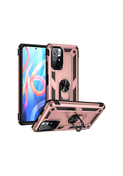 Xiaomi Poco M4 Pro 5G Kılıf Zore Vega Yüzüklü Standlı Zırh Kılıf