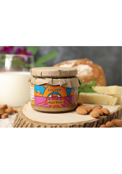 Laçoko Şekersiz Katkısız Glutensiz Vegan Doğal Badem Ezmesi 275 G