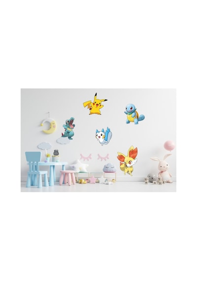 Pokemon Baskılı Çocuk Odası Duvar Sticker 70x100 Cm