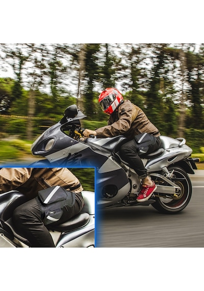 Motosiklet Reflektörlü 3 Bölmeli Çanta Bel Bacak Bağlamalı AL3253