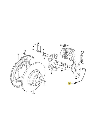 Bmw E38 Uyumlu Arka Fren Balata Sensörü 34351182065