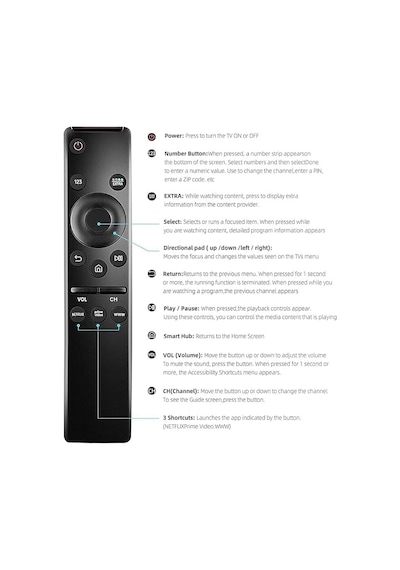 Samsung Uyumlu Universal Akıllı Tv Kumandası Smart Tv Netflix Tuşlu Sihirli Kumanda