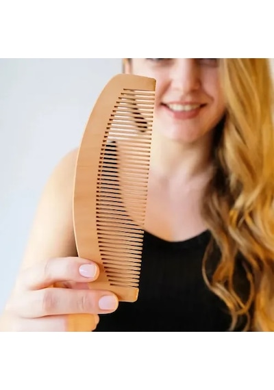 12'li Oval Dar Dişli Ahşap Tarak Seti