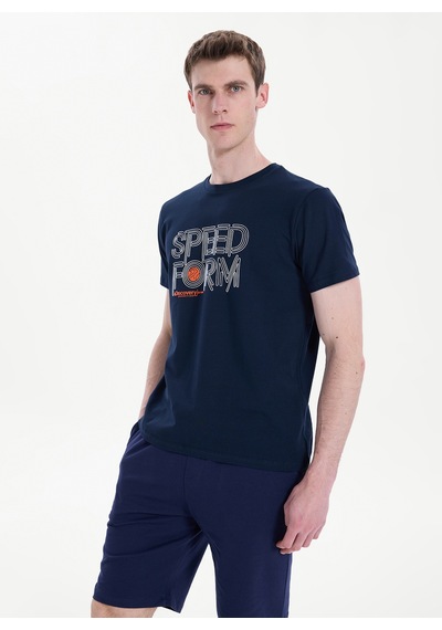 Discovery Expedition Lacivert Pamuk Karışımlı T-shirt D6sm-tst3706