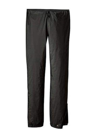 Patagonia Bayan Full Side Zip Rain Shadow Su Geçirmez Pantolon Siyah