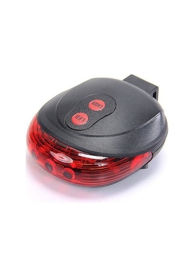 Buffer Çok Fonksiyonlu Pilli Bisiklet Led Lazer Işığı Arka Stop Lambası İndigo