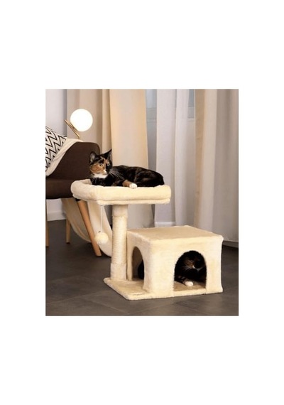 Pet Komfor Stepli Yuvalı Kedi Tırmalaması Beyaz