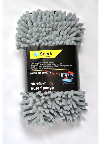 Spark Mikrofiber Oto Yıkama Süngeri ve Temizlik Eldiveni Set 2'li