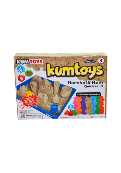 5329 Kumtoys, Hareketli Kum Seti 1000 Gr / +3 Yaş Aklby-bsva58 Çok  Renkli