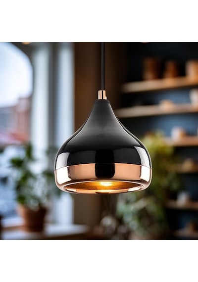 Luminoso Tekli Sarkıt Aydınlatma Metal Gövde Bakır Kaplama, Ev, Ofis, Cafe, Restoran Avizeleri, E27 Duy Açık Lacivert Luminoso Tekli Sarkıt Aydınlatma Metal Gövde Bakır Kaplama, Ev, Ofis, Cafe, Restoran Avizeleri, E27 Duy Açık Lacivert