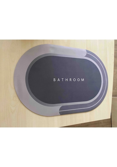 Sihirli Su Emici Kaydırmaz Banyo Paspası Banyo Ayak Matı Gri
