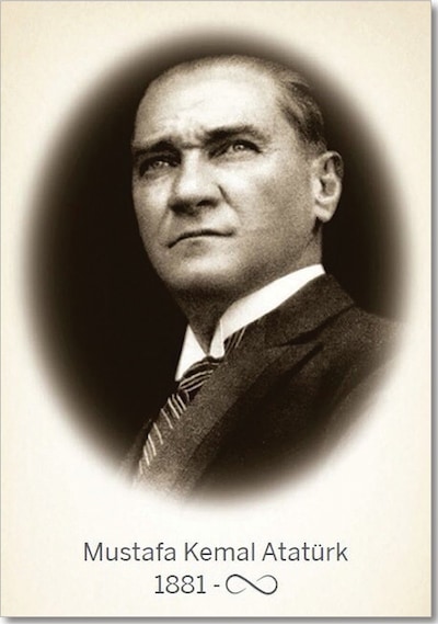 Cakasepetim Atatürk Sonsuzluk Ahşap Mdf Tablo