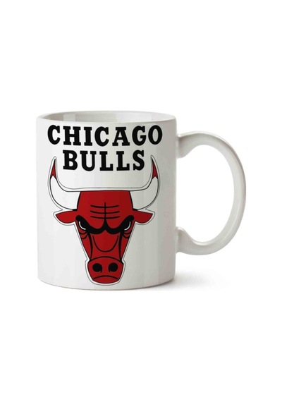 Chicago Bulls Porselen Kupa Bardak Beyaz