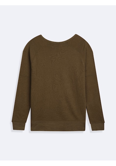 LTB Reglan Kollu Basic Yeşil Sweatshırt