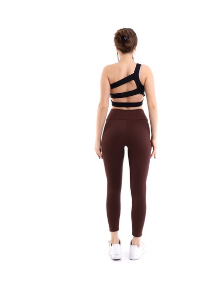 Winmoda34 Şardonlu Fitilli Kadın Termal Tayt Kahve