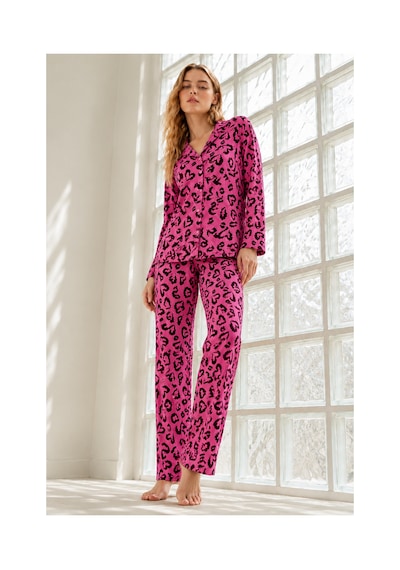 Fit Women Kadın Regular Bürümcük Lila Pijama Takımı