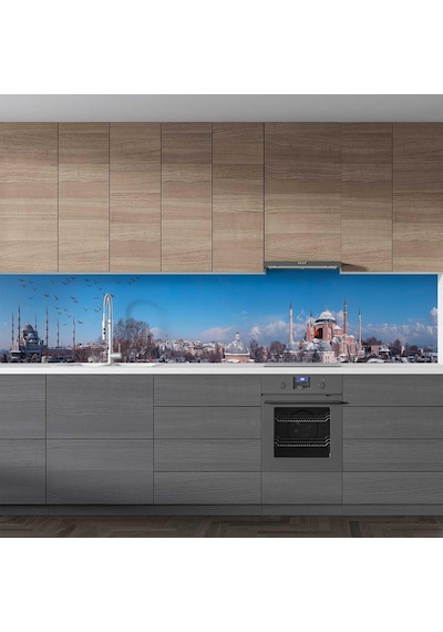 Mutfak Tezgah Arası Folyo Fayans Kaplama Folyosu İstanbul Panorama
