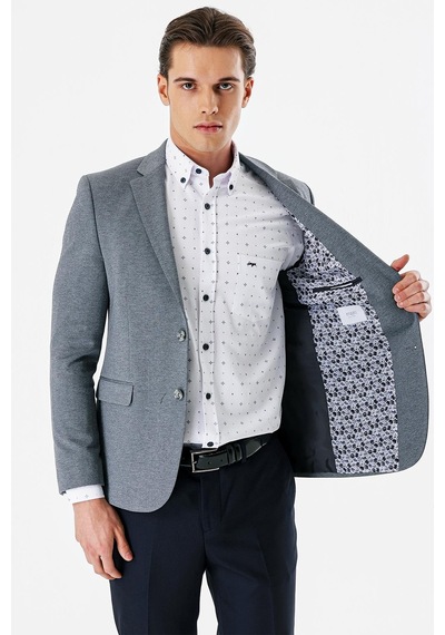 İmza Lacivert Desenli Mono Yaka Çift Yırtmaç Likralı 6 Drop Slim Fit Dar Kesim Klasik Ceket 1002240151-lacivert Lacivert İmza Lacivert Desenli Mono Yaka Çift Yırtmaç Likralı 6 Drop Slim Fit Dar Kesim Klasik Ceket 1002240151-lacivert Lacivert