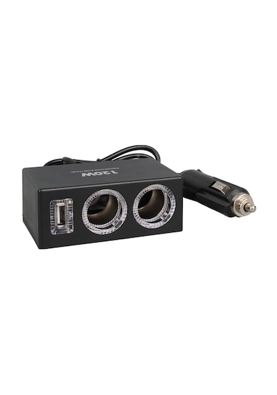 Olesson 1522 12-24v Tek Usb Girişli 120w 80cm Kablolu 2'li Araç Çakmak Çoklayıcı