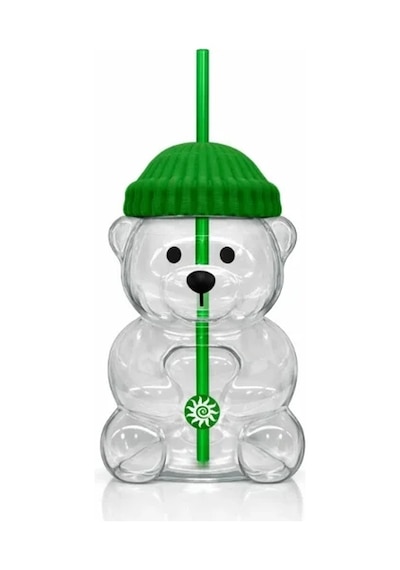 Bearista Plastik Soğuk İçecek Bardağı Açık Gri