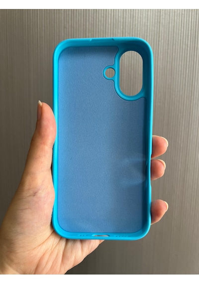Apple Uyumlu iPhone  16 Logolu İçi Kadife Silikon Lansman Kılıf